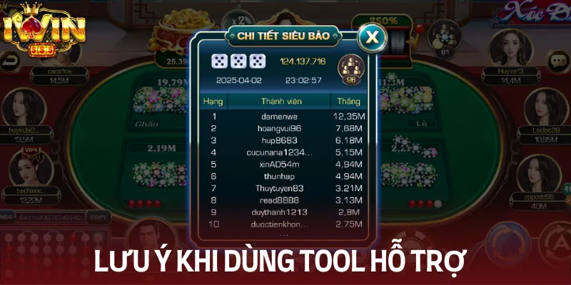Những lưu ý khi dùng tool hỗ trợ