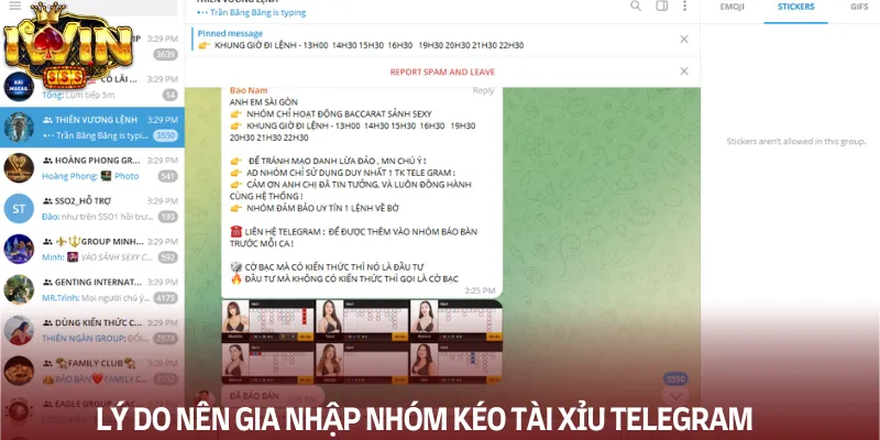 Nguyên nhân nên tham gia vào nhóm kéo tài xỉu telegram