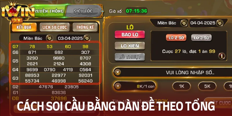 Phương pháp soi cầu bằng dàn đề theo tổng cực kỳ hiệu quả